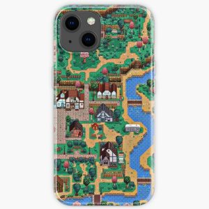 Stardew valley town map iPhone Soft Case RB3005 product Offical Stardew Valley Merch