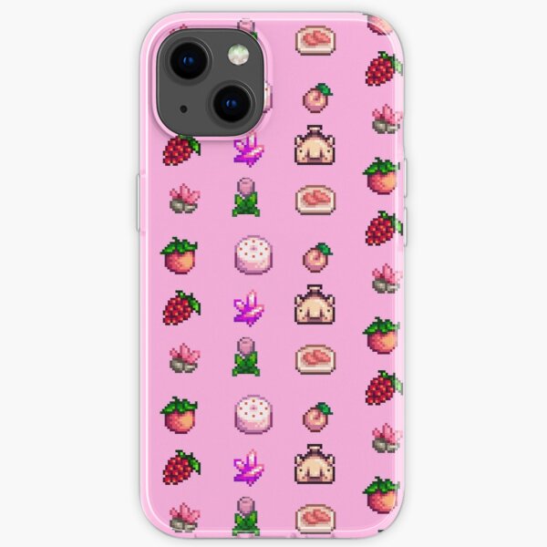 Pink pattern stardew valley items iPhone Soft Case RB3005 product Offical Stardew Valley Merch
