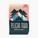 Pelican Town — Stardew Valley Travel Poster RB3005 product Offical Stardew Valley Merch