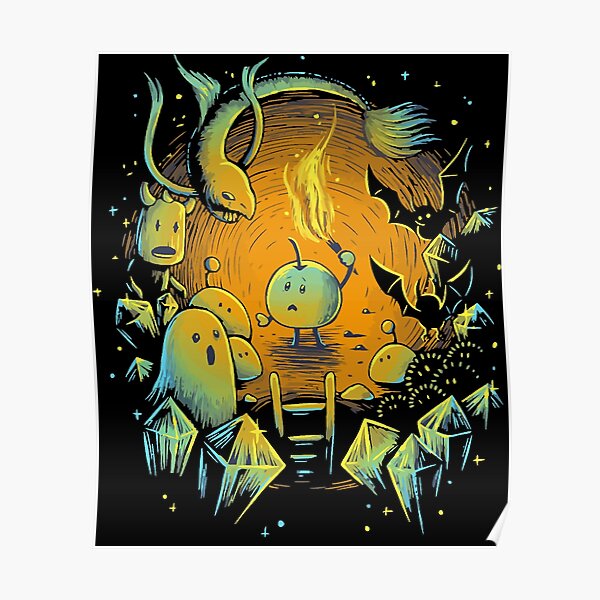 Stardew Valley - Scared Junimo  Poster RB3005 product Offical Stardew Valley Merch