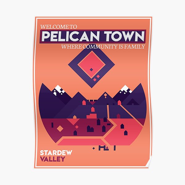 Welcome to Pelican Town - Stardew Valley Poster RB3005 product Offical Stardew Valley Merch