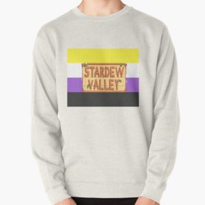 Stardew Valley Logo - Nonbinary Pride Flag Pullover Sweatshirt RB3005 product Offical Stardew Valley Merch