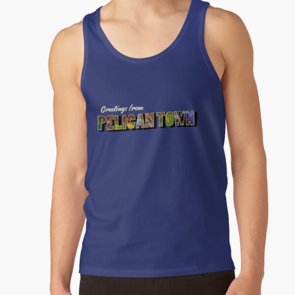 Greetings from Pelican Town | Stardew Valley Retro Postcard Tank Top RB3005 product Offical Stardew Valley Merch