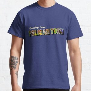 Greetings from Pelican Town | Stardew Valley Retro Postcard Classic T-Shirt RB3005 product Offical Stardew Valley Merch
