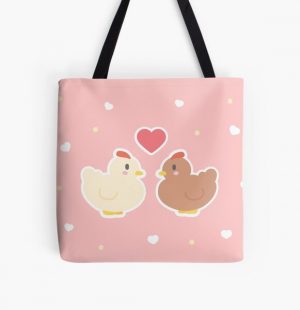 Stardew Valley Chicken - Valentine's Day Edition - Cute Vector Art Illustration All Over Print Tote Bag RB3005 product Offical Stardew Valley Merch