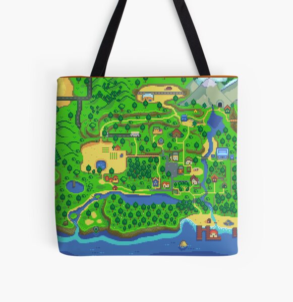 Stardew Valley Map All Over Print Tote Bag RB3005 product Offical Stardew Valley Merch