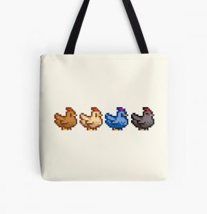 4 Chickens Stardew Valley All Over Print Tote Bag RB3005 product Offical Stardew Valley Merch