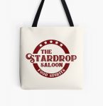 The Stardrop Saloon Pub Logo | Stardew Valley | Burgundy Logo All Over Print Tote Bag RB3005 product Offical Stardew Valley Merch