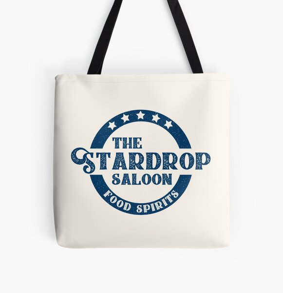 The Stardrop Saloon Pub Logo | Stardew Valley | Navy Logo All Over Print Tote Bag RB3005 product Offical Stardew Valley Merch