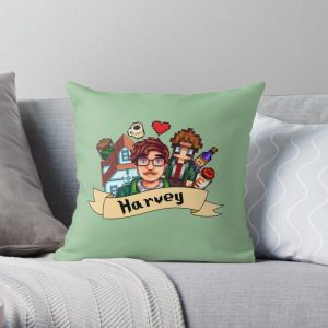 Stardew Valley- Harvey Throw Pillow RB3005 product Offical Stardew Valley Merch