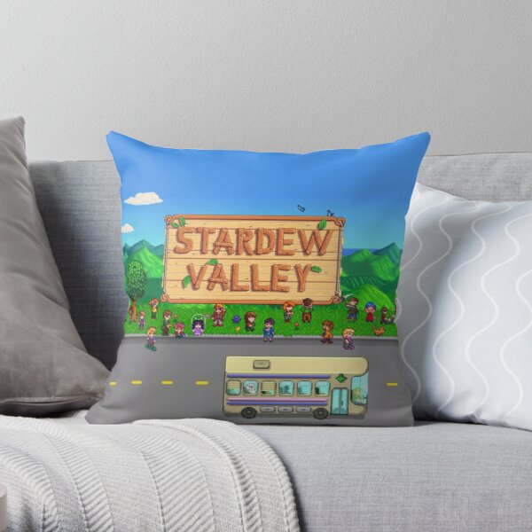 Stardew Valley Bus Throw Pillow RB3005 product Offical Stardew Valley Merch