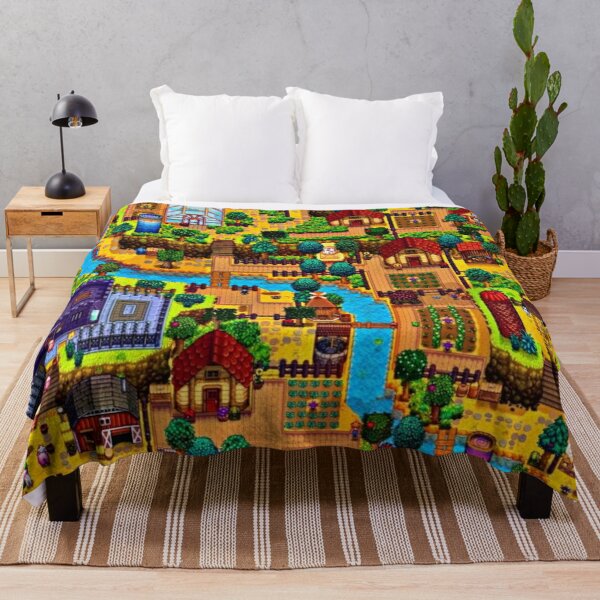 Stardew valley map  Throw Blanket RB3005 product Offical Stardew Valley Merch