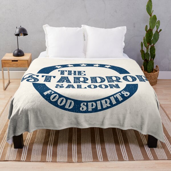 The Stardrop Saloon Pub Logo | Stardew Valley | Navy Logo Throw Blanket RB3005 product Offical Stardew Valley Merch