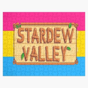 Stardew Valley Logo - Pansexual Pride Flag Jigsaw Puzzle RB3005 product Offical Stardew Valley Merch