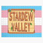 Stardew Valley Logo - Transgender Pride Flag Jigsaw Puzzle RB3005 product Offical Stardew Valley Merch