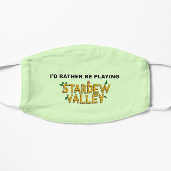 i'd rather be playing stardew valley Flat Mask RB3005 product Offical Stardew Valley Merch