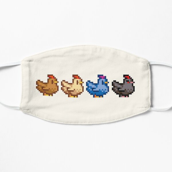 4 Chickens Stardew Valley Flat Mask RB3005 product Offical Stardew Valley Merch