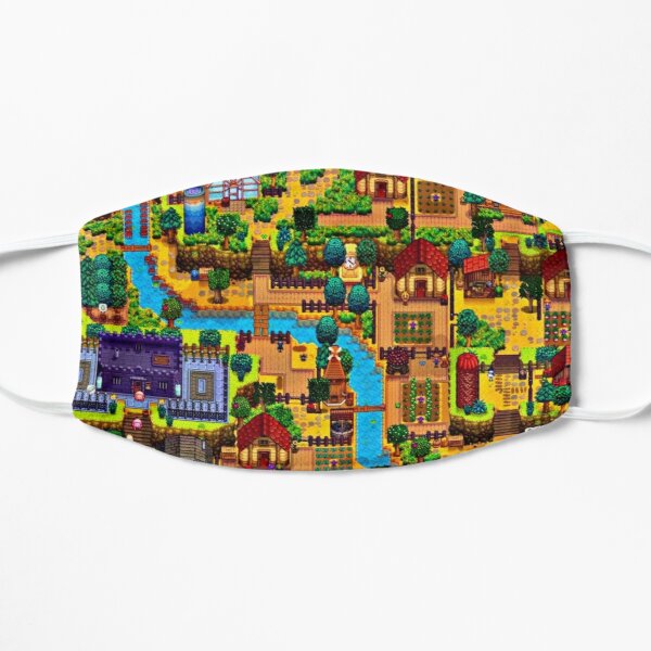 Stardew valley map  Flat Mask RB3005 product Offical Stardew Valley Merch